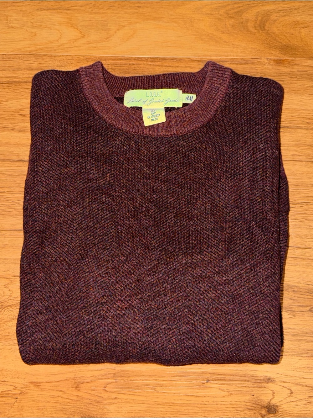 H&M Men's Crewneck Sweater - Maroon